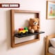 image 8 of GEEZY Square Floating Wall Shelf 30cm Wooden 3D Picture Ledge for Decor and Photos