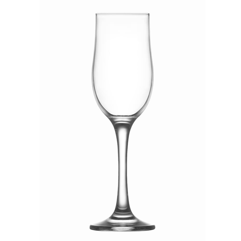 image 1 of LAV Nevakar Champagne Flutes - 195ml - Clear - Pack of 6