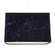 image 2 of Contemporary Designer Midnight Blue Crushed Velvet Fabric Rectangular Lamp Shade | Blue | 12"