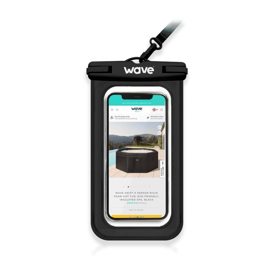image 1 of Wave Waterproof Phone Cover, Black