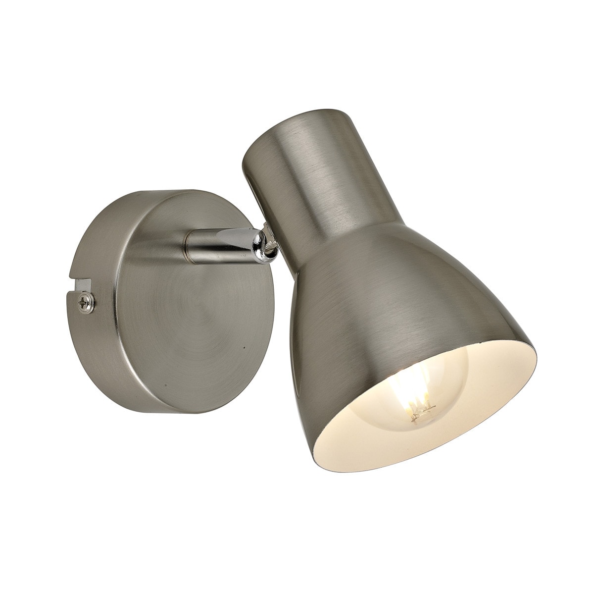 Netlighting Riado Single Spotlight Satin Nickel in Grey