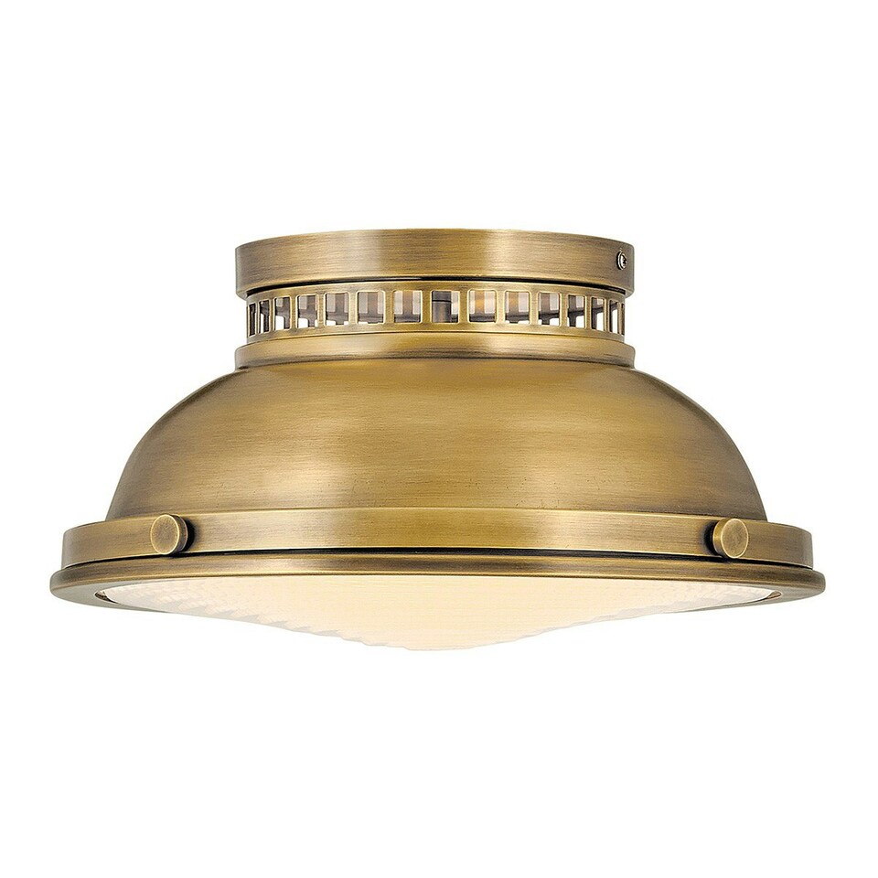 image 1 of Amelia 2 Light Bowl Semi Flush Ceiling Light, Heritage Brass
