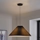image 1 of ValueLights Akira Black Paper Pleated Single Drop Ceiling Pendant Light