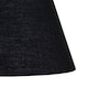 image 3 of Black Cotton 20cm Diameter Tapered Fabric Lamp Shade | Black | Medium | 1