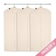 image 8 of 3 x Deluxe 100% Natural Zipped Cotton Dress Cover (Approx. 129 x 57 cms) Cream