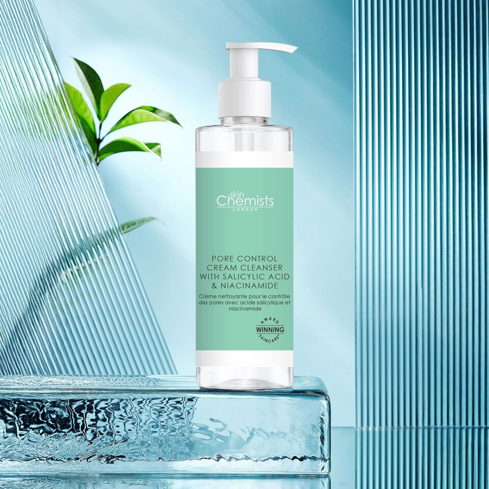 image 1 of skinChemists Anti-Ageing Pore Control Cream Cleanser with Salicylic Acid & Niacinamide 200ml for Smoothing and Exfoliation