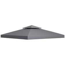Outsunny 3m 2 Tier Garden Gazebo Top Cover Replacement Canopy Roof