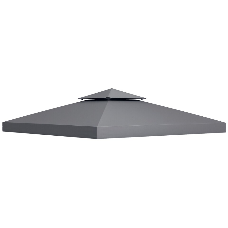 image 1 of Outsunny 3m 2 Tier Garden Gazebo Top Cover Replacement Canopy Roof