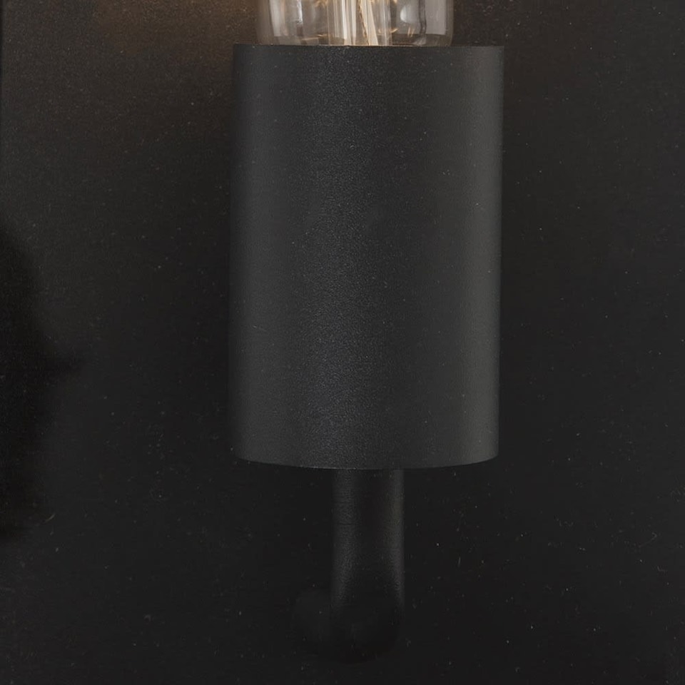 image 1 of ValueLights Tideswell Black Outdoor Wall Light