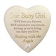 image 1 of Widdop Gifts Our Baby Girl Heart Shaped Graveside Plaque