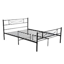 Dark Grey Metal Frame 3ft Single Childrens Bed Kids Bedframe