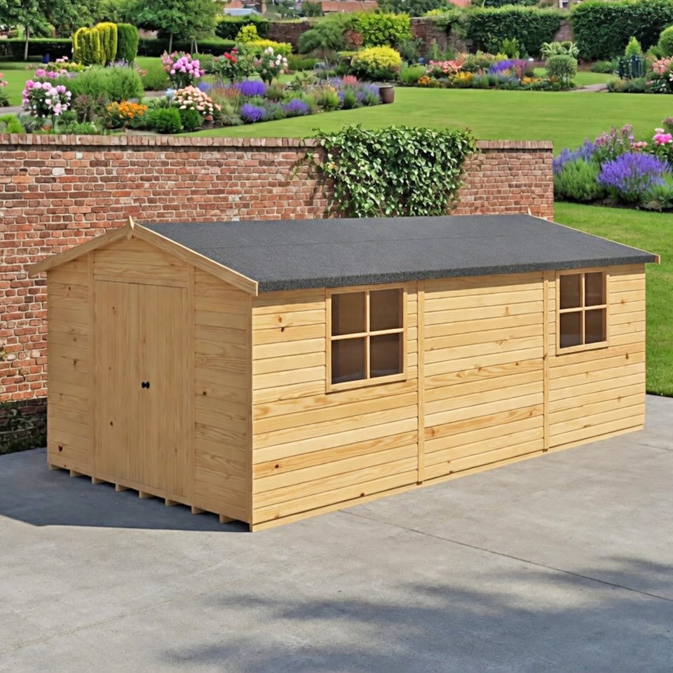 image 1 of Bison 20 x 10 Heavy Duty Shiplap Shed inc Double Door