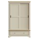 image 7 of Faire 120cm Sliding Combination Wardrobe in Putty with Oak Top Grey