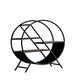 image 2 of Metro Industrial Round Open Bookcase Brown