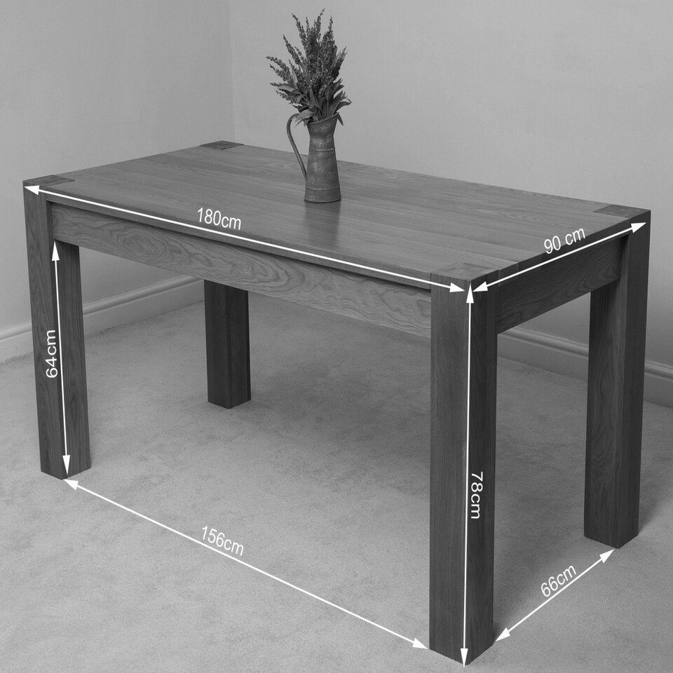 image 1 of Kuba Large Oak Dining Table with 8 Lola Burgundy Leather Chairs Red