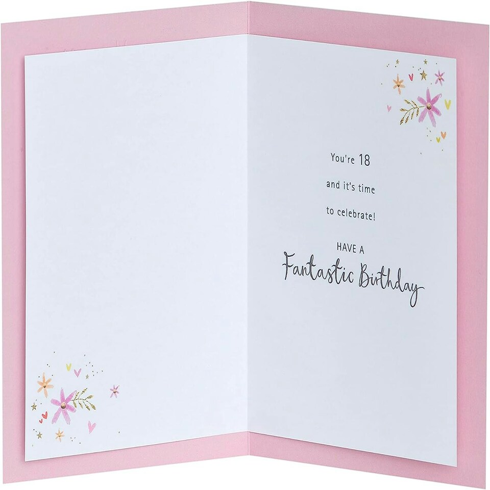 image 1 of Beautiful Cake Design 18th Birthday Card