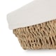 image 3 of Small Lined Rectangular Seagrass Tray | Green | Green | Small
