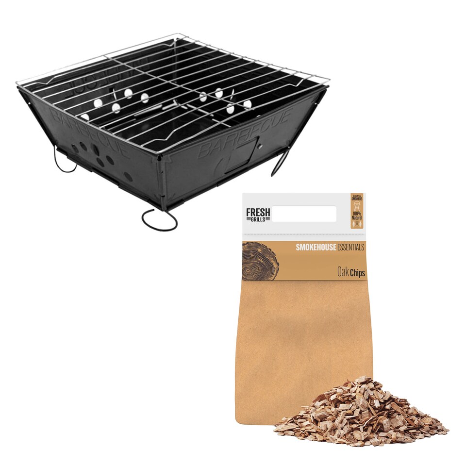image 1 of Portable BBQ with Oak Wood Chips