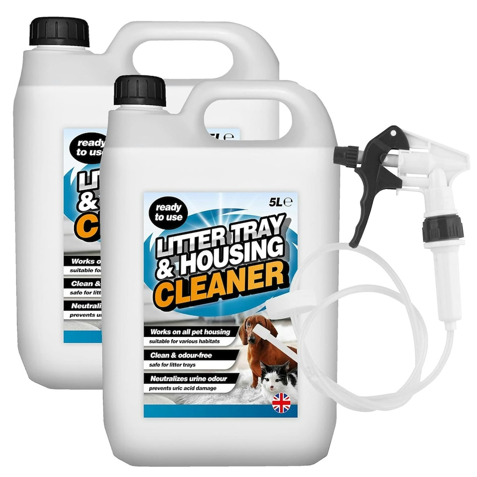 image 1 of 4 x 5L Odour Free Litter Tray & Housing Cleaner Works On All Pet Housing With Hose Trigger N/A