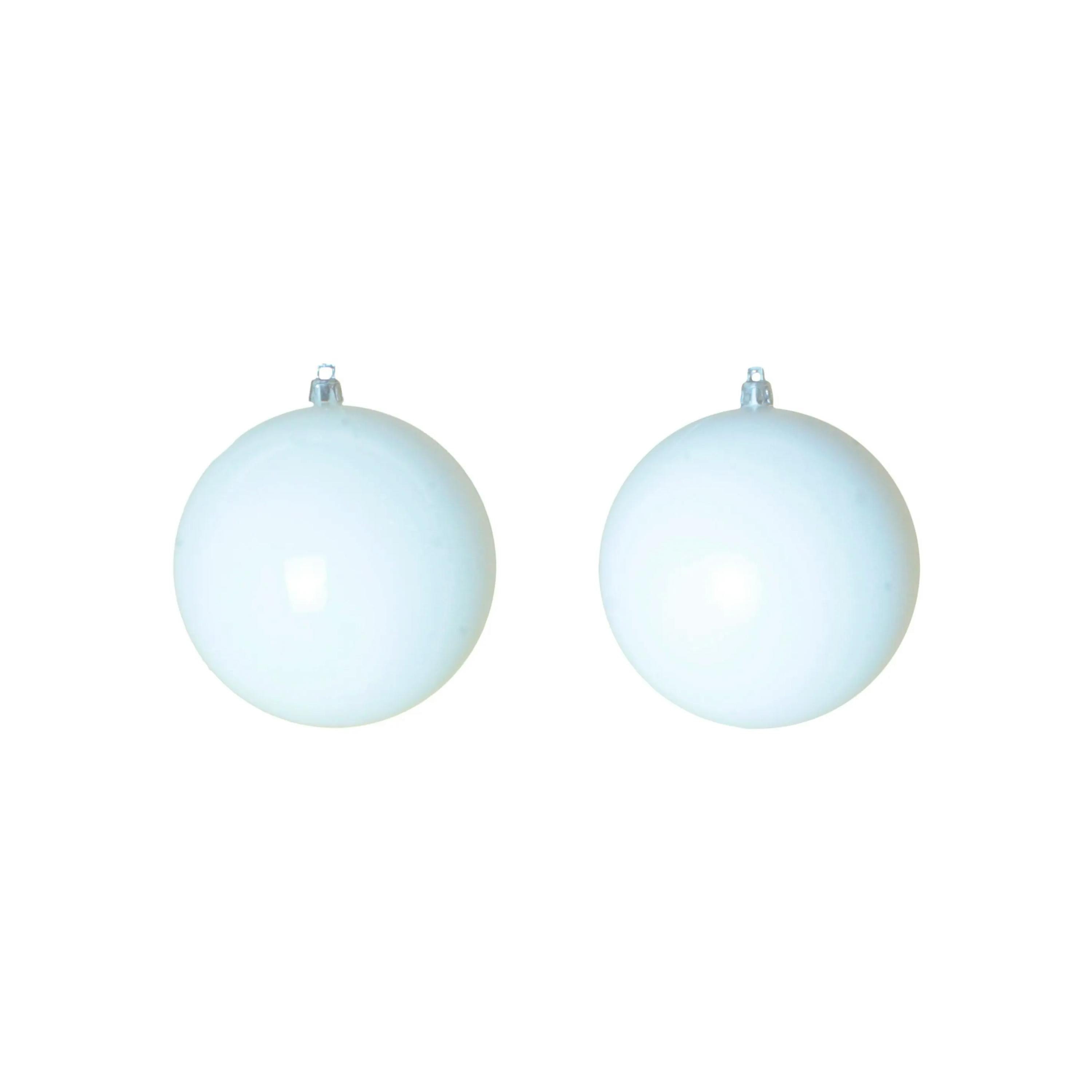Christmas Tree World 10cm Bauble Set Shiny/Matt (60 pc) - White