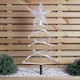 image 8 of 45cm Set of 4 Light up White Spiral Christmas Tree Garden Path Lights with 100 Multi-Coloured LEDs