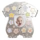 image 1 of Baby Sleep Suit Shape My First Year Matt and Silver Plated Multi Picture Frame