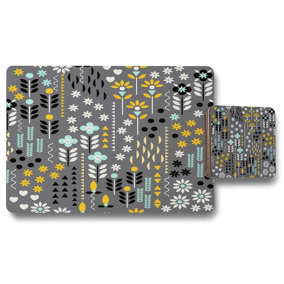 Flower Print (Placemat & Coaster Set)