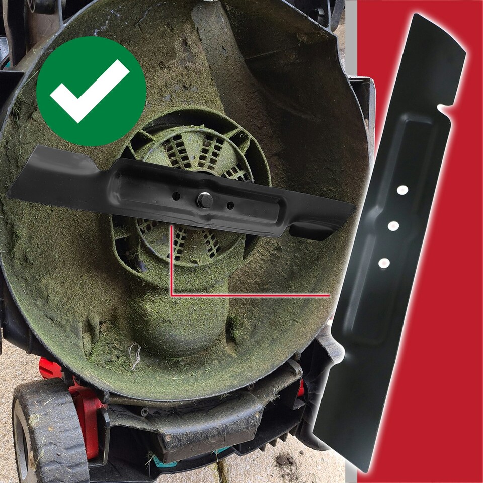 image 1 of SPARES2GO Metal Blade compatible with Bosch Rotak 36R 37R 37-14 Ergo EasyRotak 36-550 Lawnmower (37cm)
