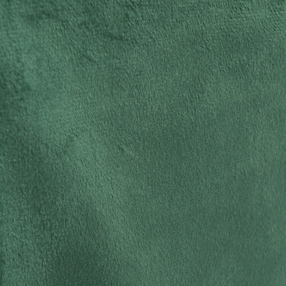 image 1 of OHS Matte Velvet Soft Foldable Cube Footstool Seat Storage Organiser Ottoman | Green | Forest Green