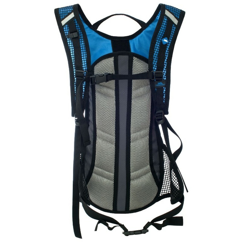 image 1 of Trespass Mirror Hydration Backpack/Rucksack (15 Litres) With Water Resevoir (2 Litres) | Grey | Cobalt | 1