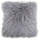image 4 of SNUGRUGS Mongolian Sheepskin Cushion - Large Square - 60cm x 60cm | Brown | 60 x 60cm