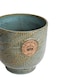 image 2 of Kew Leaf Embossed Cork Planter - Ceramic - L18 x W18 x H18 cm - Moss Green