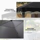image 7 of Outsunny 3x3m Pop Up Gazebo, Foldable Party Tent with Wave Edge and Carry Bag, Height Adjustable Festival Camping Canopy for Garden Outdoor, Black