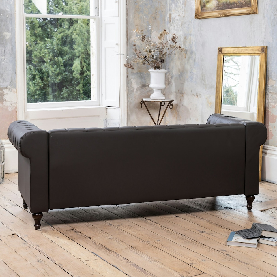 image 1 of Richland 3 Seat Sofa - Brown