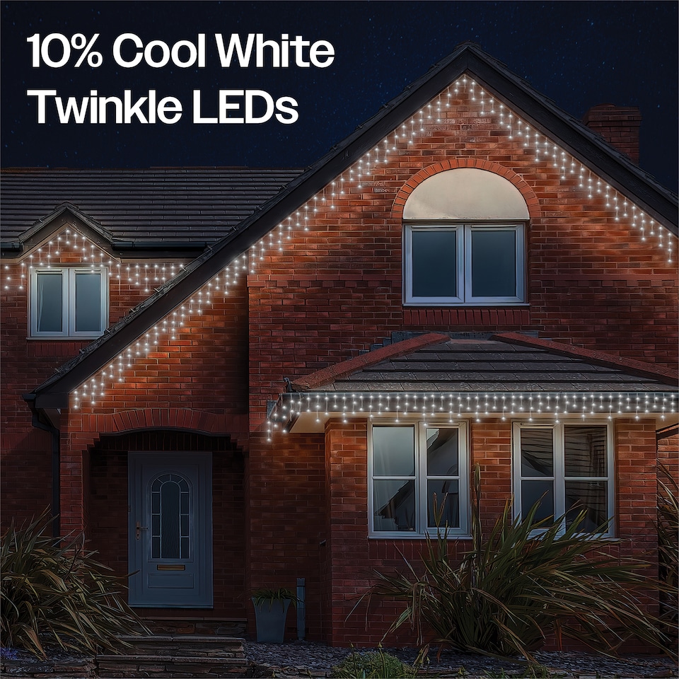 image 1 of Icicle lights White Rubber 60/40/20 Drop 10% 13M