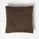 image 1 of Homescapes Sofia Pleated Brown Velvet Cushion - 45 x 45 cm | Brown | 45 x 45 cm | 1