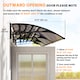 image 6 of Outsunny Door Canopy Outdoor Awning Rain Shelter for Window Porch, Brown | Brown