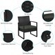 image 6 of Yaheetech 3-Piece Patio Set Rattan Chairs & Table Black/Grey