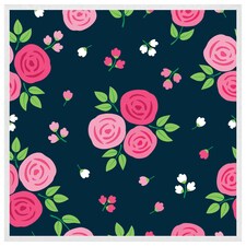 Rose bud pattern (Picutre Frame) White | M