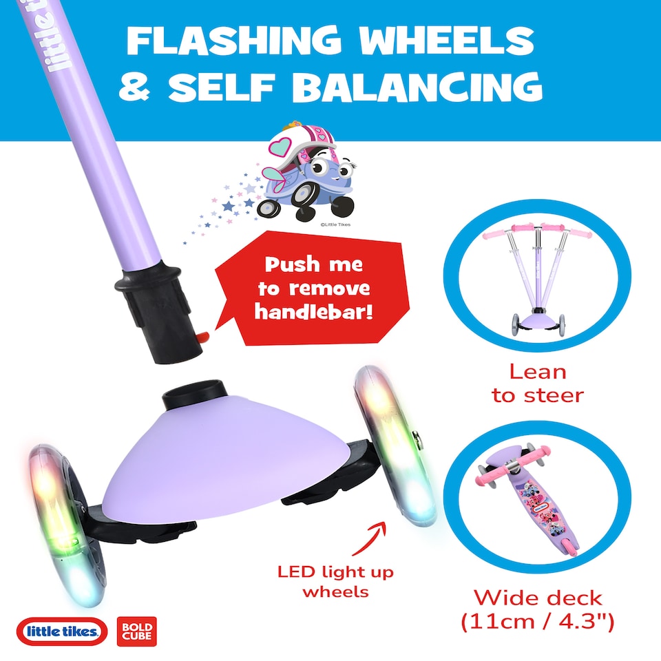 image 1 of Kids 3 Wheel Scooter | Purple | Purple