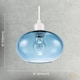 image 7 of Modern Blue Blown-Glass Pendant Light Shade with Subtle Air Bubbles