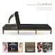 image 3 of Sun Lounger Sofia - 6-step adjustable backrest, thick padding, UV-resistant Brown | Nature