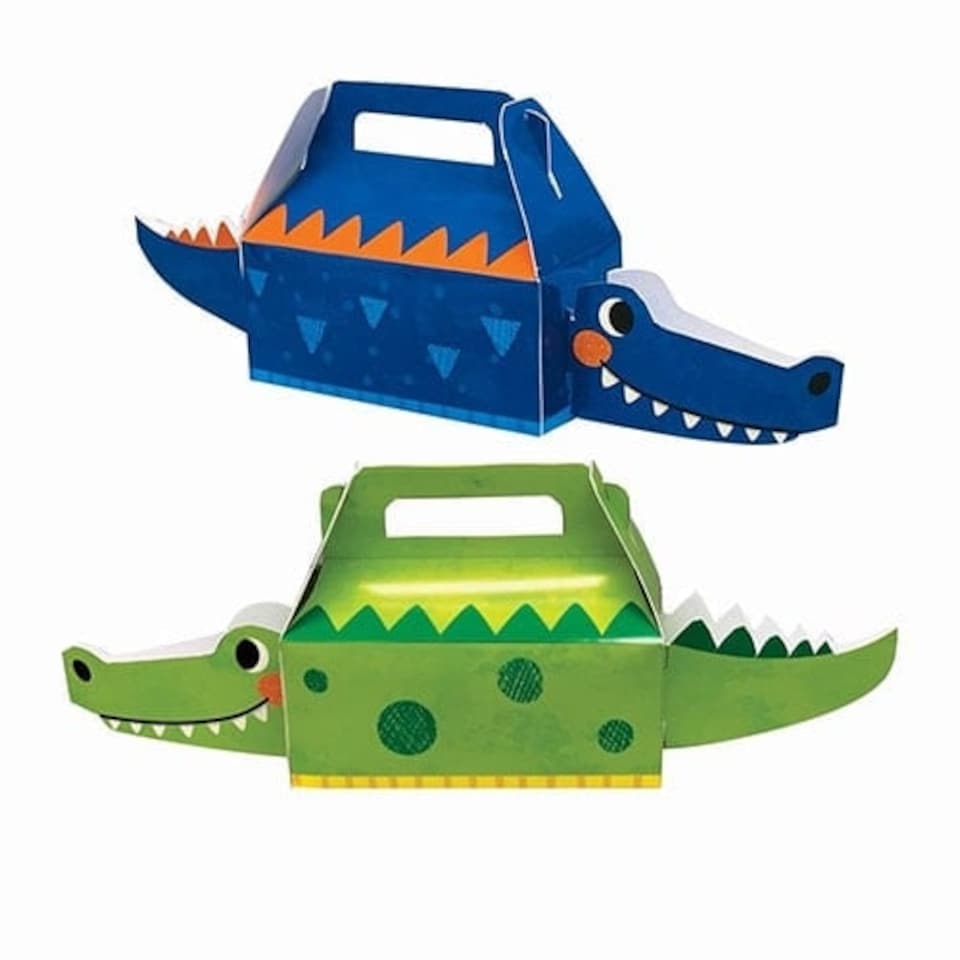 Alligator Party 3D Treat Boxes - Pack of 4