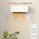 image 4 of HOMCOM Wall Mounted Electric Heater with Timer Overheat Protection White