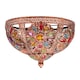 image 1 of ValueLights Samia Bronze Ceiling Light Shade Multi Coloured Jewels | Bronze