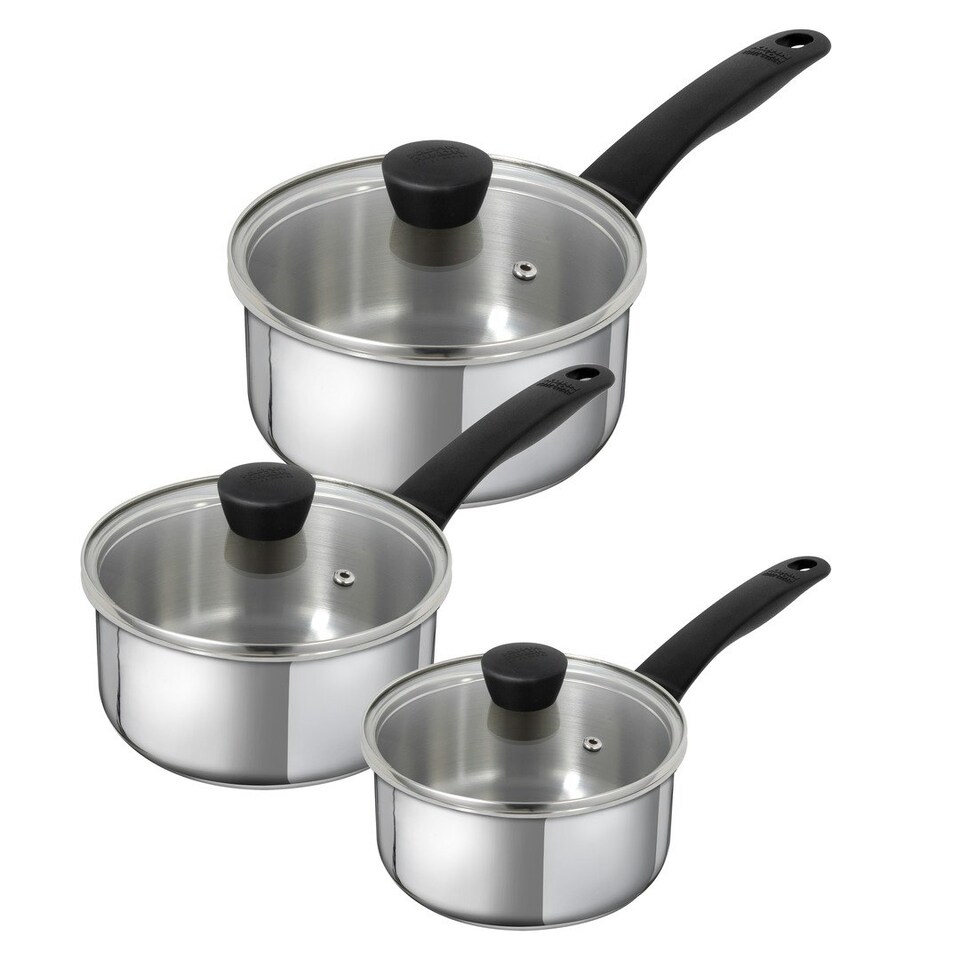 image 1 of Classic Induction Saucepan 3pc Set Silver