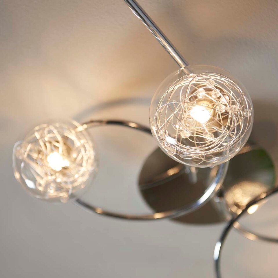 image 1 of Pagazzi Jaymie 6-Light Chrome Semi-Flush Ceiling Light