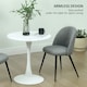 image 8 of HOMCOM Set of 2 Dining Chairs with Shell Backrest and Padded Seat Grey