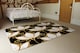 image 3 of Black & Gold Floral Pattern Rug | Multi