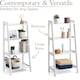 image 4 of Christow White Ladder Shelf Wooden 4 Tier Storage Unit Display Stand Bathroom